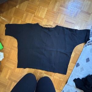 BLACK CRANE three quarter sleeve shirt - scope neck